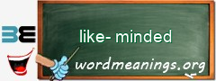 WordMeaning blackboard for like-minded